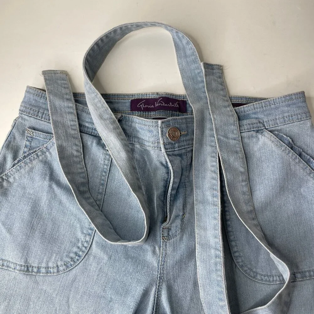Gloria Vanderbilt Cotton Bermuda Cuffed Shorts with Removeable Belt Sz 8 Modest